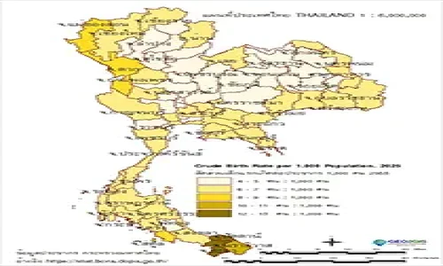 สัดส่วนเด็กแรกเกิดต่อประชากร1,000 คน 2568 Crude Birth Rate per 1,000 Population, 2025