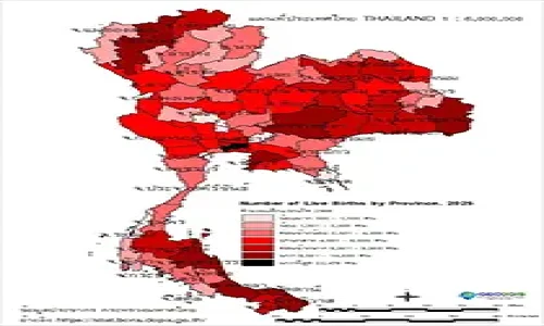 จำนวนเด็กแรกเกิด 2568 Number of Live Births by Province, 2025